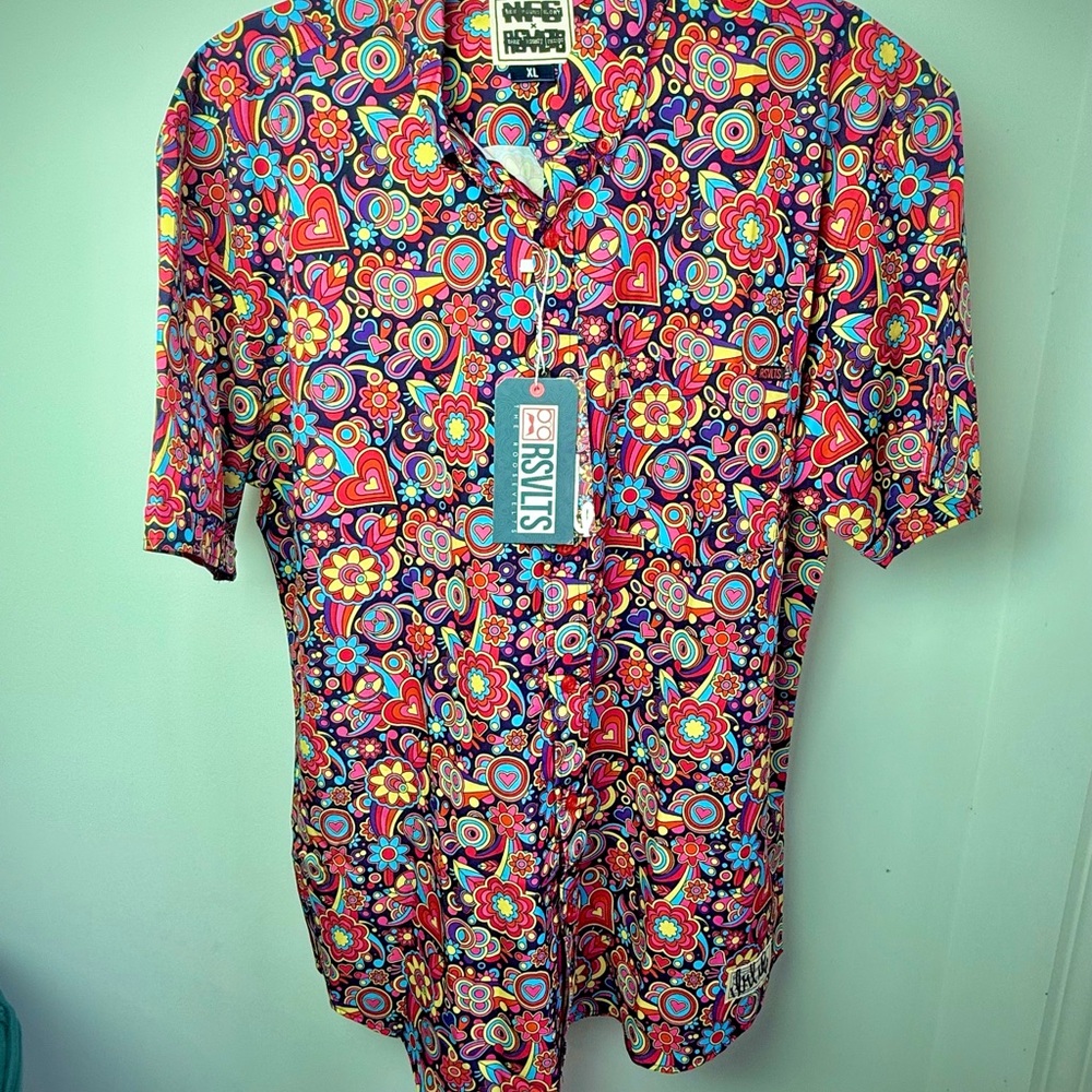 RSVLTS Colorful New Found Glory floral Men's Shirt